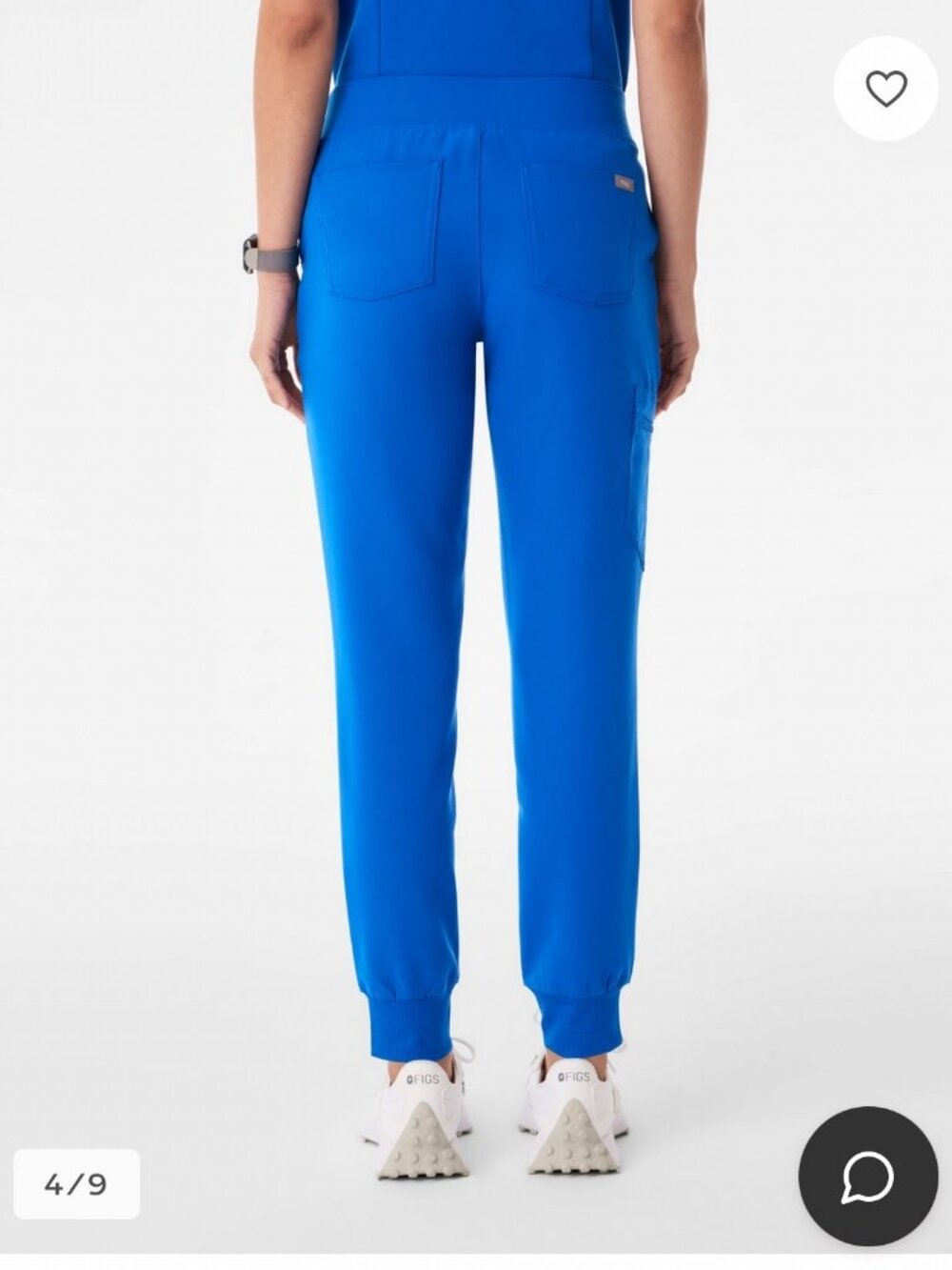 FIGS High Waisted Zamora Jogger Scrub Pants — Royal Blue, Size Medium Tall
